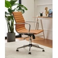 thumbnail image 1 of LUXMOD® Mid Back Office Chair with Armrest, Terracotta Adjustable Swivel Chair in Durable Vegan Leather, Ergonomic Desk Chair for Extra Back & Lumbar..., 1 of 6