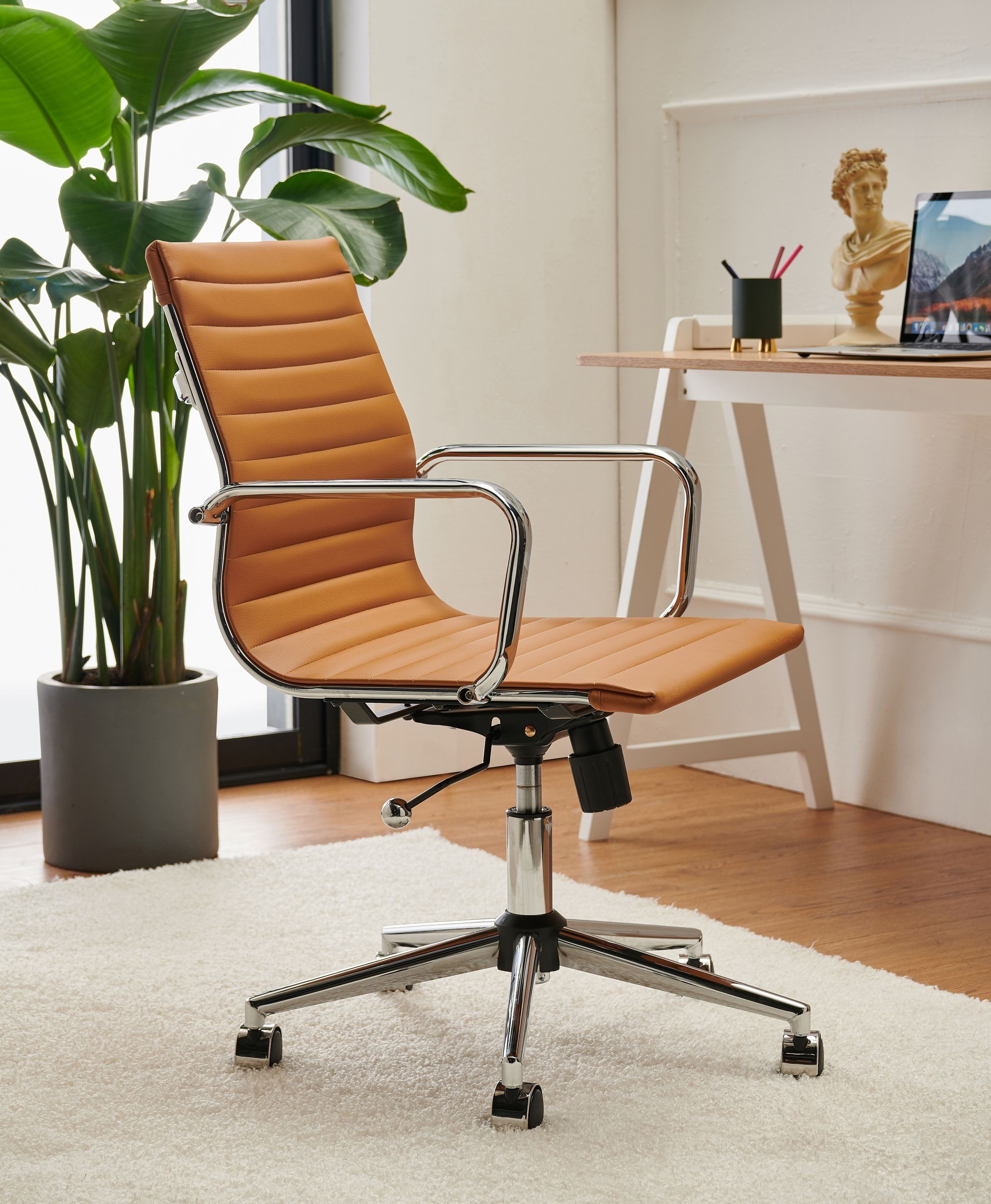 LUXMOD Mid Back Office Chair Terracotta Vegan Liberia Ubuy