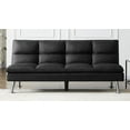 thumbnail image 1 of LUXMOD Relax Lounge Futon Sofa Bed Sleeper Black Fabric, 1 of 10