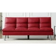thumbnail image 1 of LUXMOD Relax Lounge Futon Sofa Bed Sleeper Red Fabric, 1 of 10