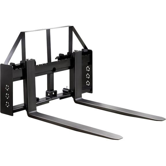 LUXOAK 42" Quick Attach Pallet Fork for Tractor with 44.5" Forklift Blades, Fit for Factory or Warehouse Transportation, Load Capacity 2500 LBS, Black