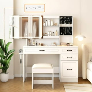 Off white makeup vanity deals
