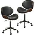 LUXOAK Ergonomic Home Office Desk Chair Set of 2, Modern MidCentury