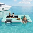 thumbnail image 1 of LUXOAK Inflatable Floating Dock, Non-Slip 6/7/8/10/12 ft Air Dock Platform loating Island Raft with Rope Ladder for Pool Lake Beach Ocean, 1 of 9