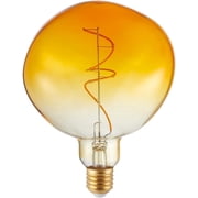 LUXON G150 Oversized Large Edison LED Bulb,Dimmable,Giant Light Bulb,6W60W Equ,Irregular Stone Shape,Gradient Orange Glass,Warm White 2700K,E26 Base, 1 Pack