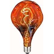 LUXON Large LED Light Bulb,Oversize 6W60W Equ Huge Edison Bulbs,Extra Big Dimmable,A165 Warm White 2700K,Rose Gold Medium E26 Base, 1 Pack