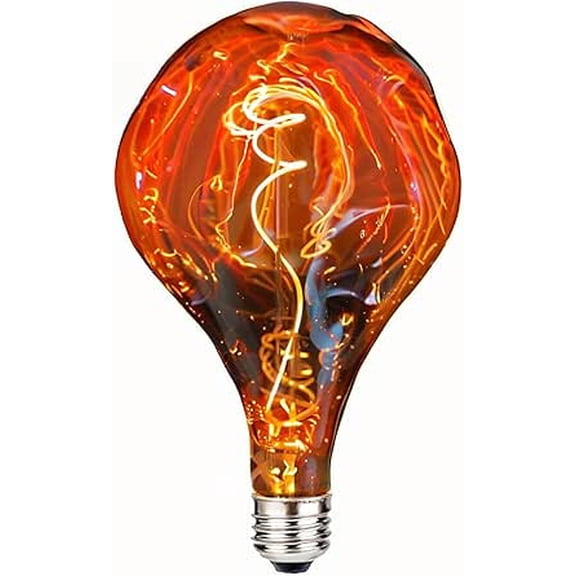 LUXON Large LED Light Bulb,Oversize 6W(60W Equ) Huge Edison Bulbs,Extra Big Dimmable,A165 Warm White 2700K,Rose Gold Medium E26 Base, 1 Pack