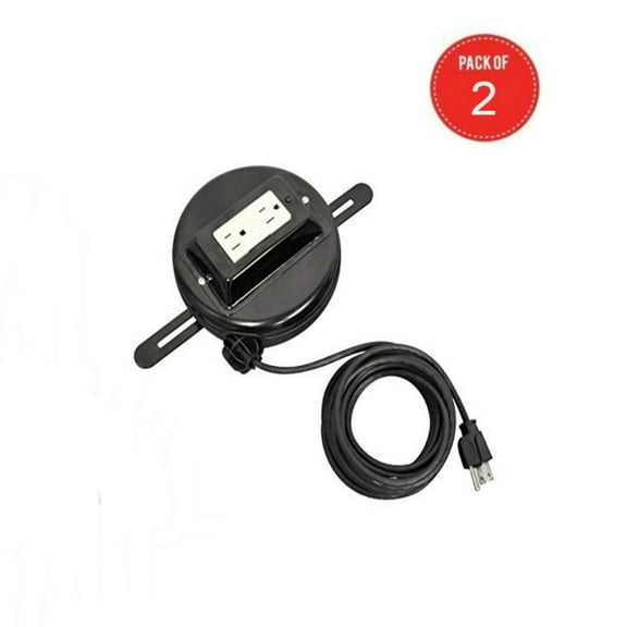 LUXOR RE20 Retractable Power Cord, 20" (pack of 2)