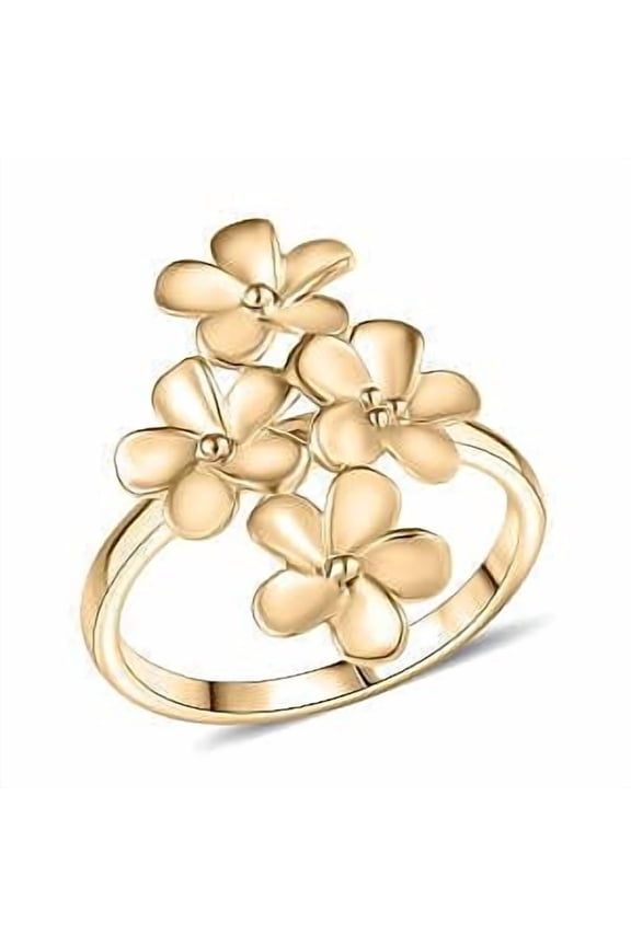 LUXORO 10K Yellow Gold Bouquet of Flowers Ring Size 7 4.10 Grams Christmas Gifts
