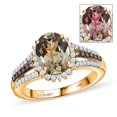 thumbnail image 1 of AAA Turkizite I2 Natural Champagne and Diamond 2.40 ctw Vintage Luxe Ring in 14K Yellow Gold Size 8 Christmas Gifts, 1 of 1