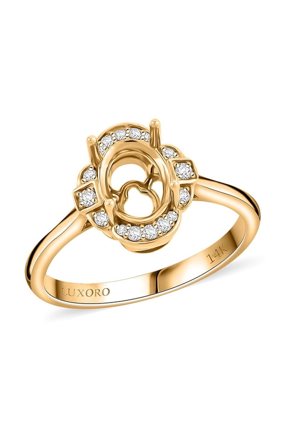 LUXORO Mounting Ring in 14K Yellow Gold Size 8 3.83 Grams Christmas Gifts