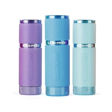 LUXPRO Bright 40 Lumen Gels LED Flashlight - Features Fun Colors and Glow-in-the-Dark Rubber Grip With a Matching Wrist Lanyard - Batteries Included - Pack of 3 - Purple, Blue, Teal