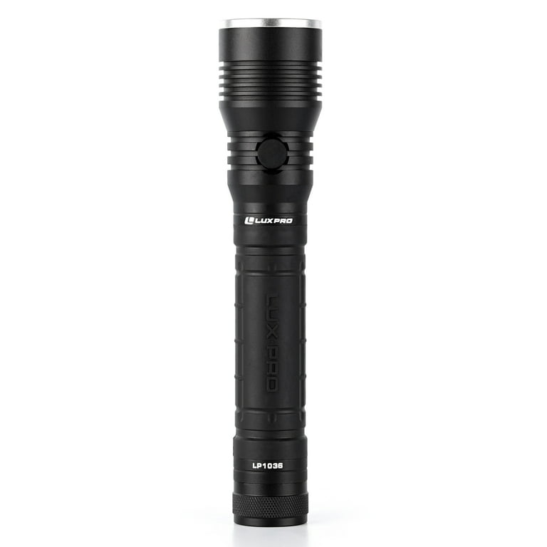 600 lumens led flashlight shockproof waterproof and rechargeable LUXPRO Bright 600 Lumen LED Handheld Flashlight - Features Patented  TackGrip and Aircraft-Grade Aluminum