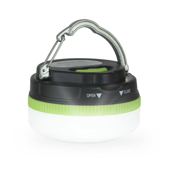 LUXPRO Mini 118 Lumen Magnetic Hanging LED Lantern with Diffused Lens for up to 20 Hours of Use - Camping Lantern with Magnetic Base and Collapsible Carabiner Hook - IPX4 Water-Resistant Rating