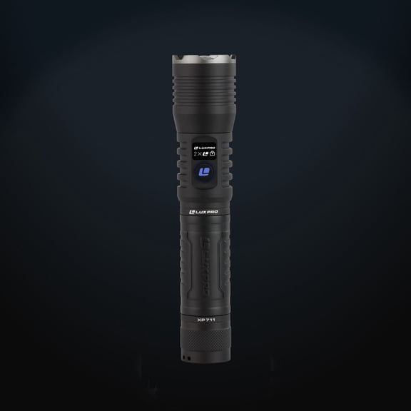 LUXPRO XP711 Pro Series Rechargeable LED Flashlight, 4400 Lumens, OLED Screen