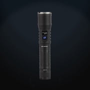 LUXPRO XP711 Pro Series Rechargeable LED Flashlight, 4400 Lumens, OLED Screen
