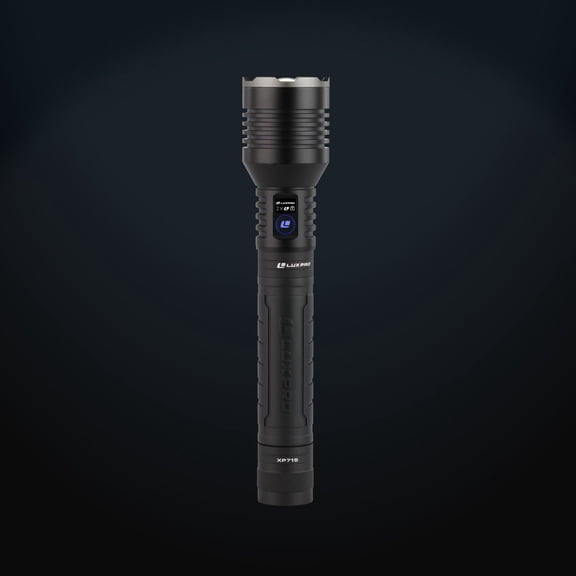 LUXPRO XP715 Pro Series Rechargeable LED Flashlight, 16000 Lumens, OLED Screen