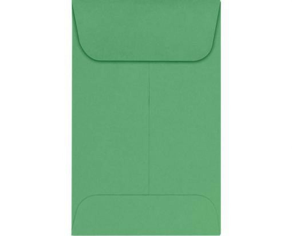 LUXPaper #1 Coin Envelopes w/ Moistenable Glue, Holiday Green, 2 1/4in x 3 1/2in, 80lb, 1000/Pack