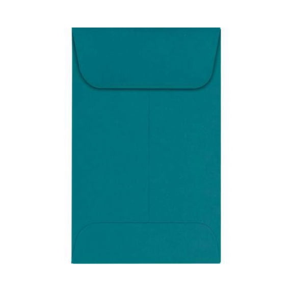 LUXPaper #1 Coin Envelopes w/ Moistenable Glue, Teal, 2 1/4in x 3 1/2in, 80lb, 1000/Pack