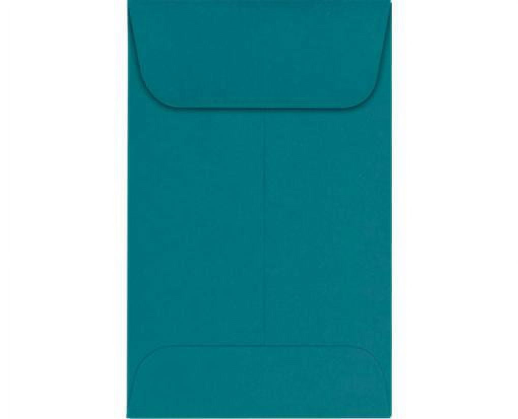 LUXPaper #1 Coin Envelopes w/ Moistenable Glue, Teal, 2 1/4in x 3 1/2in, 80lb, 500/Pack