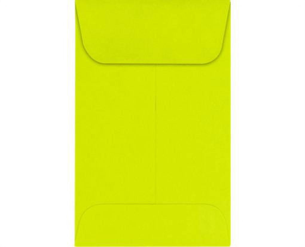 LUXPaper #1 Coin Envelopes w/ Moistenable Glue, Wasabi Green, 2 1/4in x 3 1/2in, 80lb, 1000/Pack