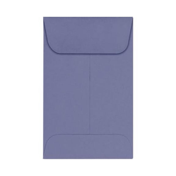 LUXPaper #1 Coin Envelopes w/ Moistenable Glue, Wisteria Purple, 2 1/4in x 3 1/2in, 80lb, 50/Pack