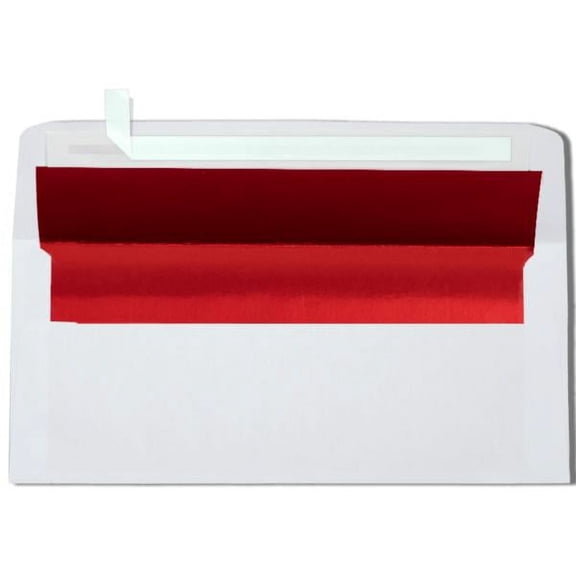 LUXPaper #10 Foil Lined Square Flap Envelope, 4 1/8 x 9 1/2, White, 1000/Pack