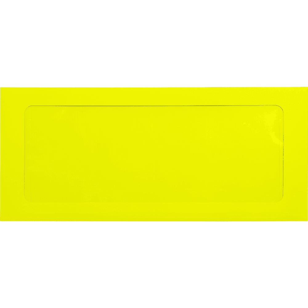 LUXPaper #10 Full Face Envelopes w/Peel & Press Sealing, 4 1/8 x 9 1/2, Citrus Yellow, 500/Pack