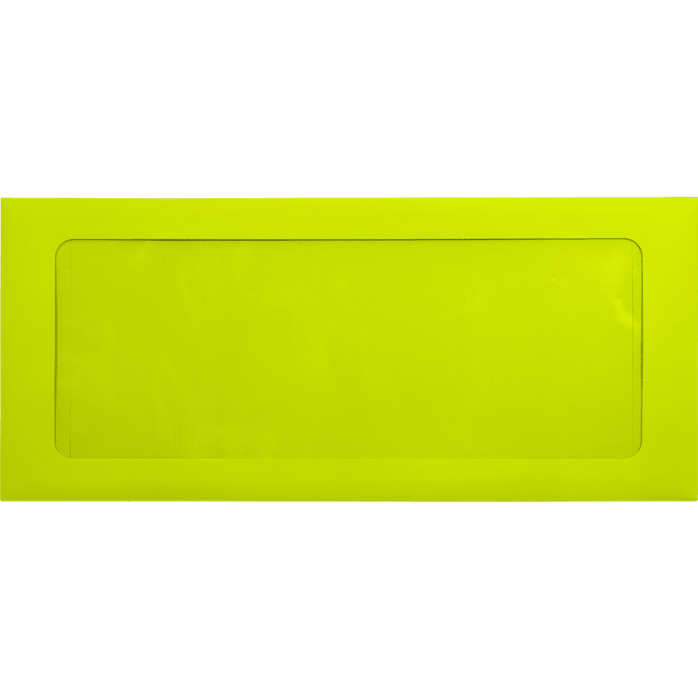 LUXPaper #10 Full Face Envelopes w/Peel & Press Sealing, 4 1/8 x 9 1/2, Wasabi Green, 250/Pack