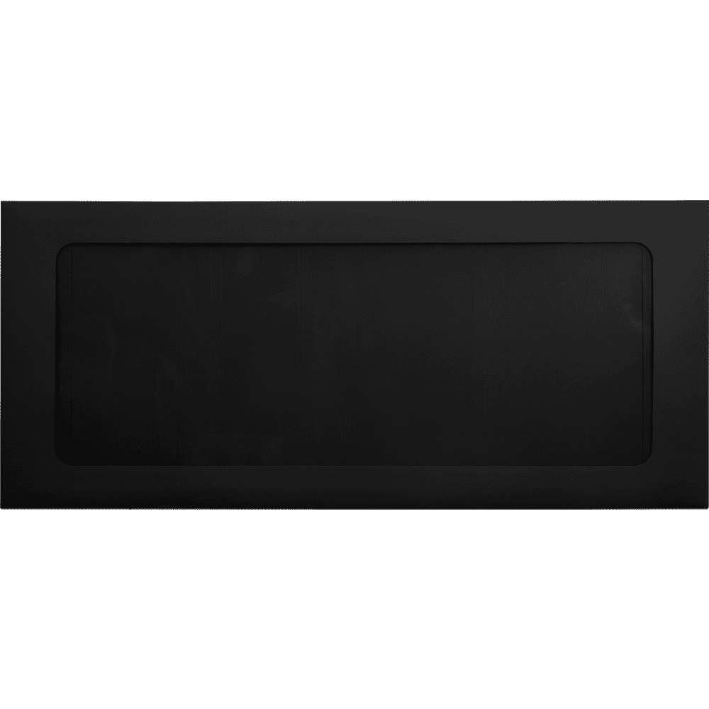 LUXPaper #10 Full Face Window Envelopes w/Peel & Press, 4 1/8 x 9 1/2, Midnight Black, 500/Pack