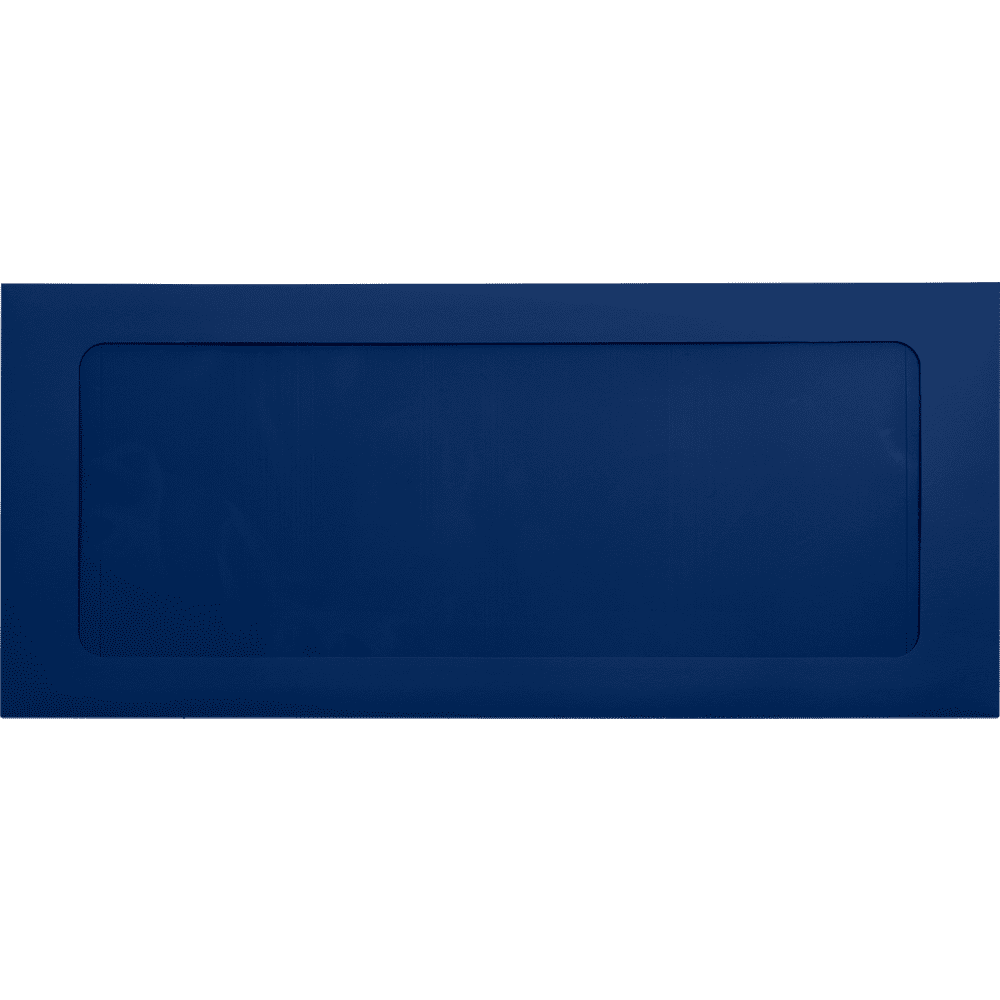 LUXPaper #10 Full Face Window Envelopes w/Peel & Press, 4 1/8 x 9 1/2, Navy Blue, 500/Pack