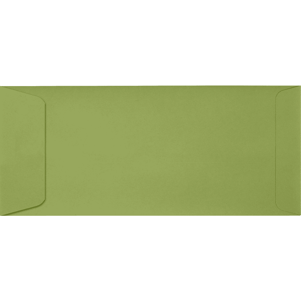 LUXPaper #10 Open End Envelopes, 4 1/8 x 9 1/2, Avocado Green, 50/Pack