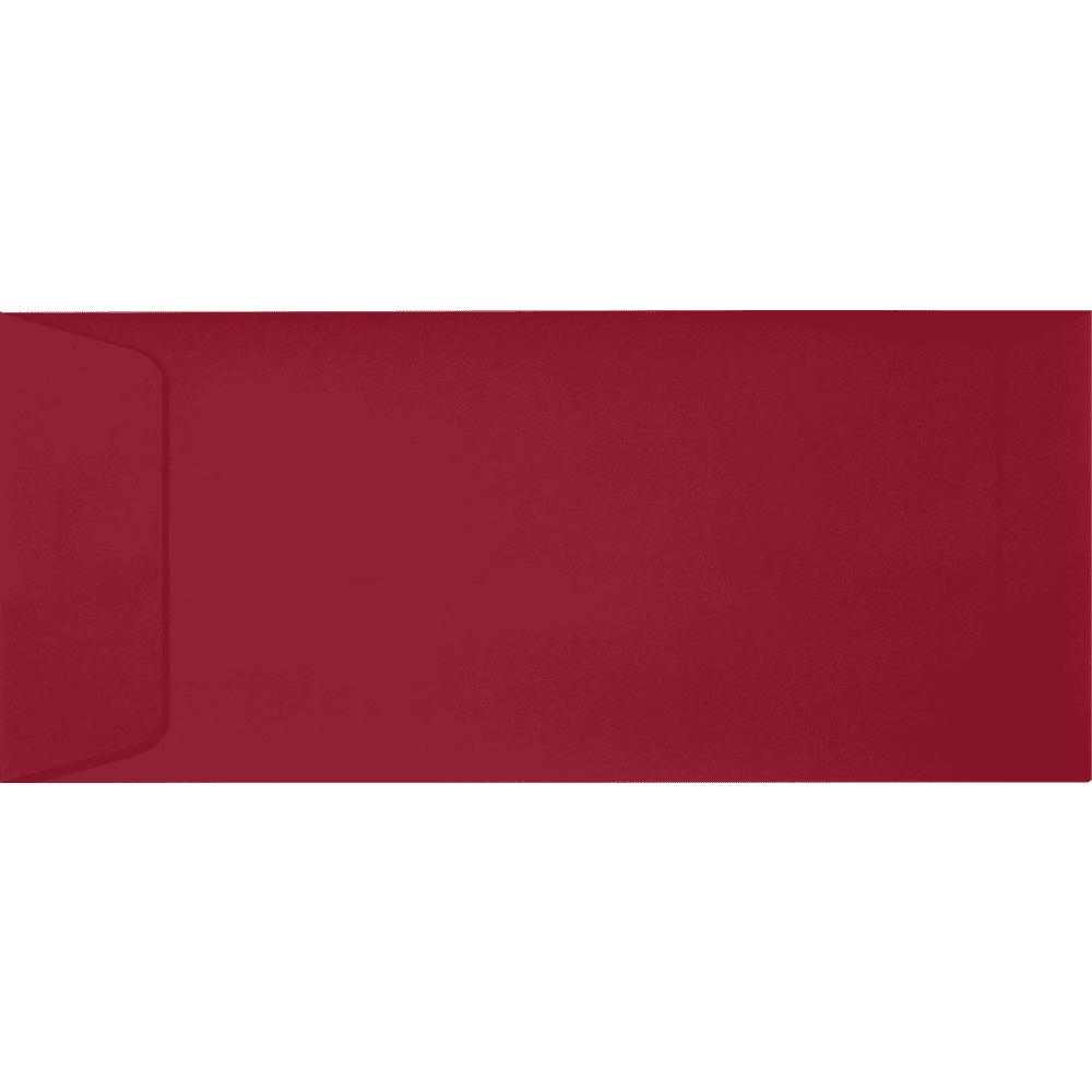 LUXPaper #10 Open End Envelopes w/Peel & Press, 4 1/8 x 9 1/2, Garnet Red, 500/Pack