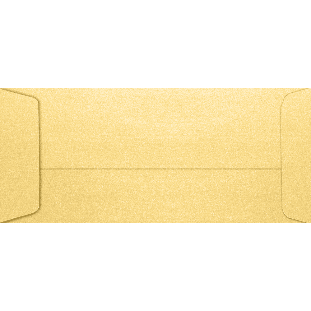 LUXPaper #10 Open End Envelopes w/Peel & Press, 4 1/8 x 9 1/2, Gold Metallic, 50/Pack