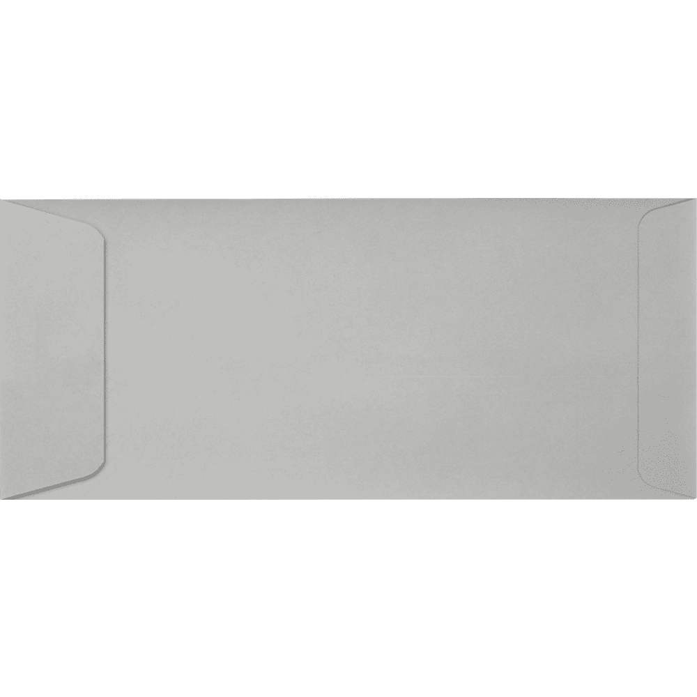 LUXPaper #10 Open End Envelopes w/ Peel & Press, 4 1/8 x 9 1/2, Gray Kraft, 500/Pack