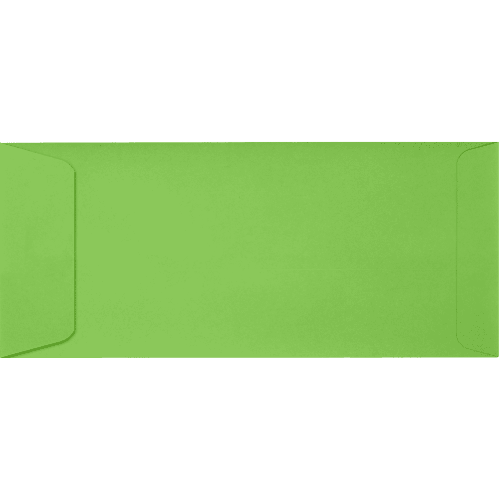 LUXPaper #10 Open End Envelopes w/Peel & Press, 4 1/8 x 9 1/2, Limelight Green, 1000/Pack