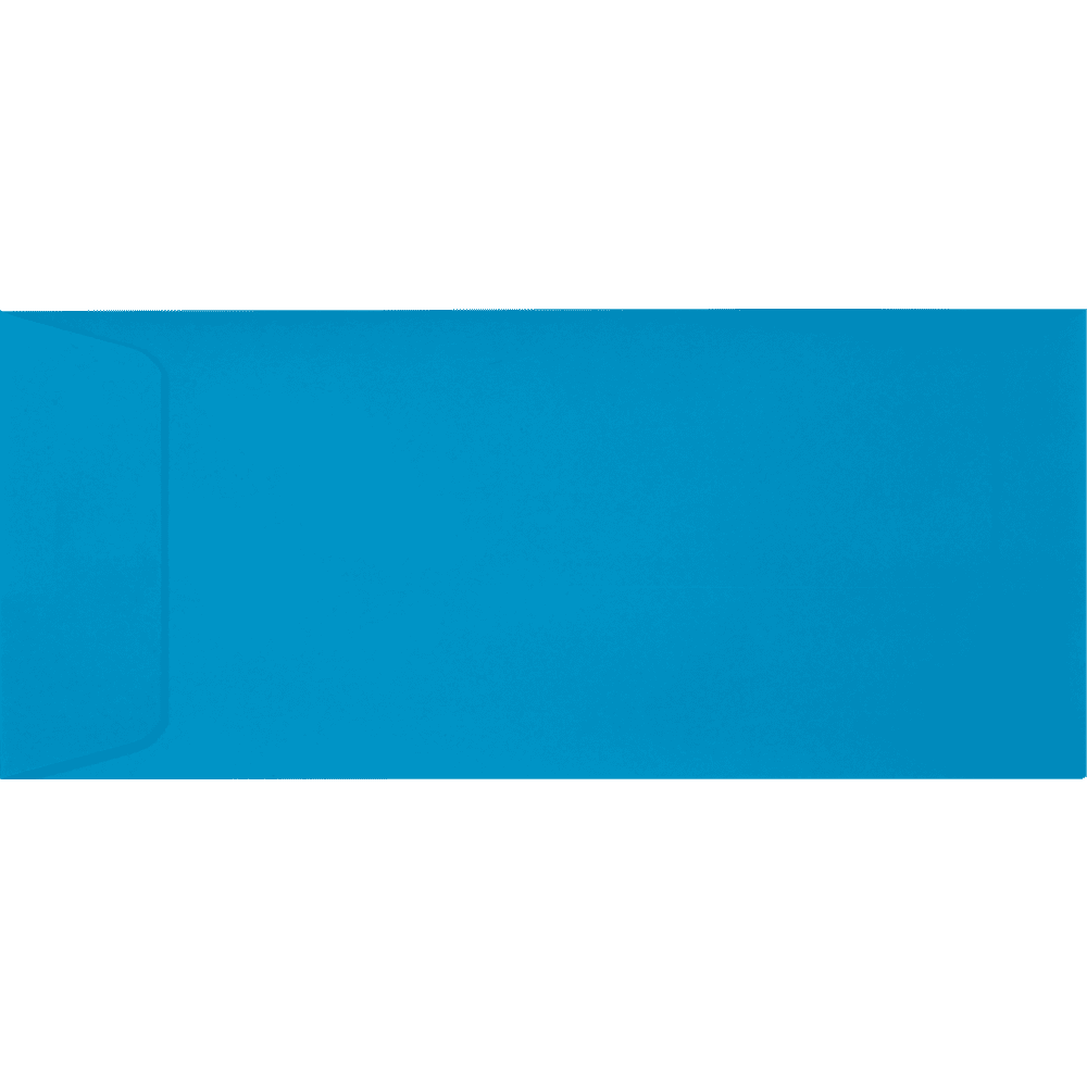 LUXPaper #10 Open End Envelopes w/Peel & Press, 4 1/8 x 9 1/2, Pool Blue, 1000/Pack