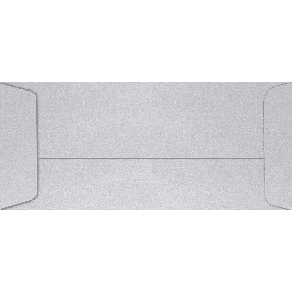 LUXPaper #10 Open End Envelopes w/Peel & Press, 4 1/8 x 9 1/2, Silver Metallic, 250/Pack