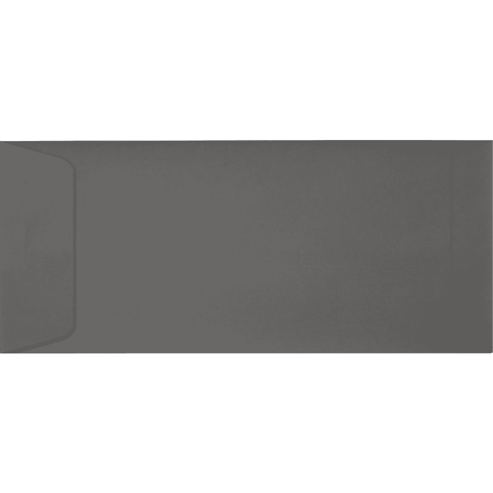 LUXPaper #10 Open End Envelopes w/Peel & Press, 4 1/8 x 9 1/2, Smoke Gray, 50/Pack