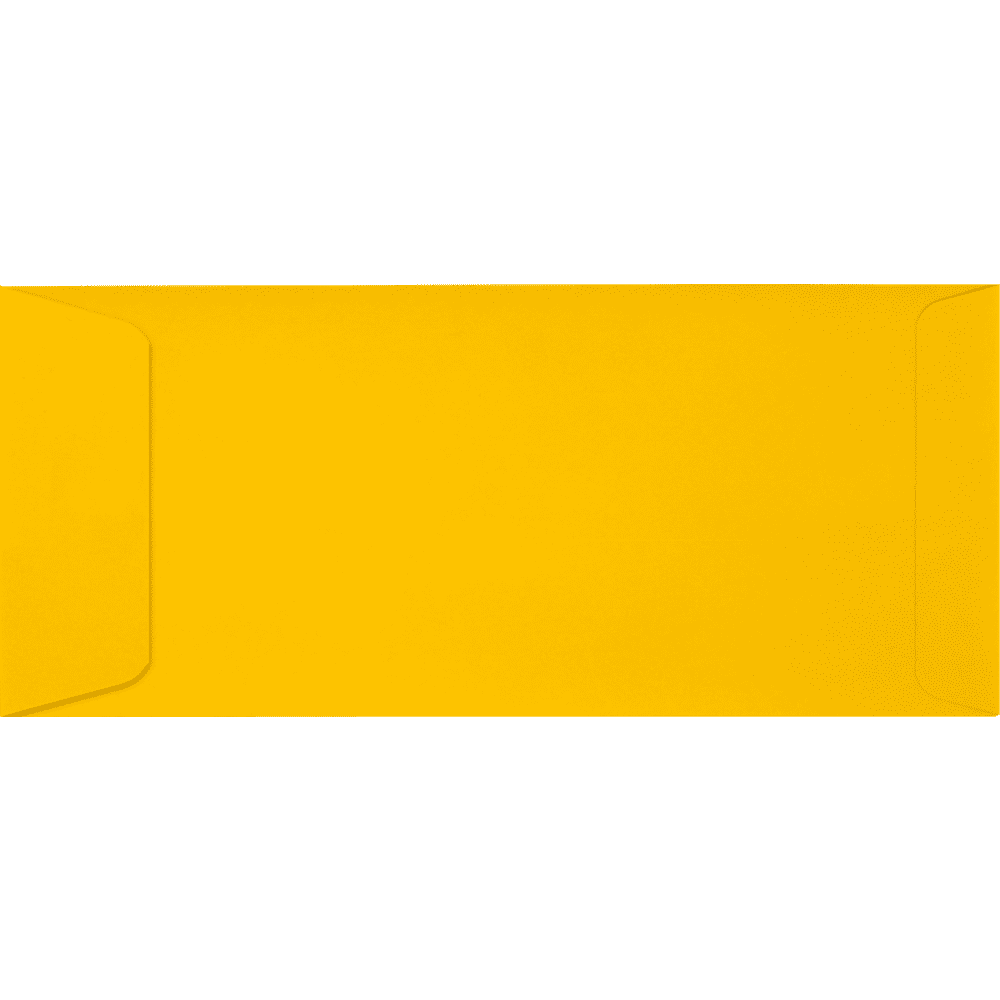 LUXPaper #10 Open End Envelopes w/Peel & Press, 4 1/8 x 9 1/2, Sunflower Yellow, 250/Pack