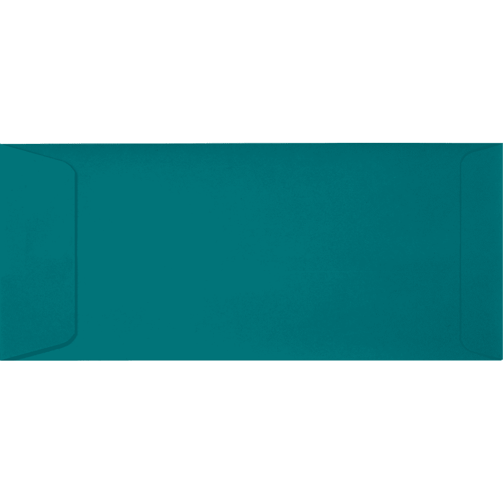 LUXPaper #10 Open End Envelopes w/Peel & Press, 4 1/8 x 9 1/2, Teal, 500/Pack