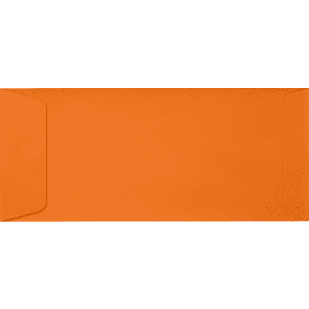 LUXPaper #10 Open End Policy Envelopes, 4 1/8 x 9 1/2, Mandarin Orange, 50/Pack