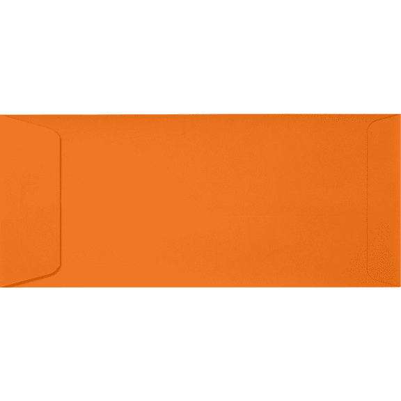 LUXPaper #10 Open End Policy Envelopes, 4 1/8 x 9 1/2, Mandarin Orange, 50/Pack