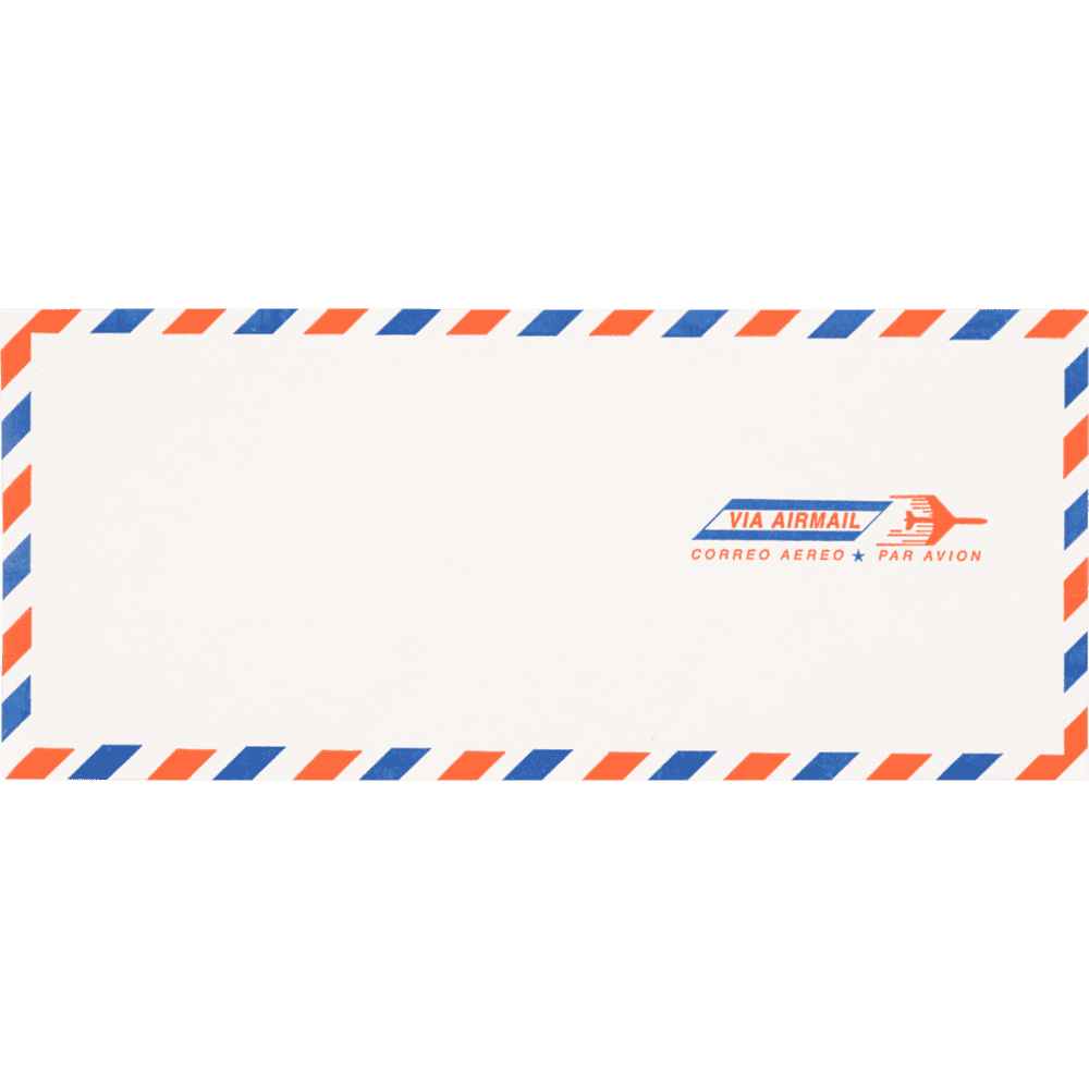 LUXPaper #10 Regular Envelopes, 4 1/8 x 9 1/2, Airmail, 250/Pack