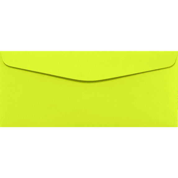 LUXPaper #10 Regular Envelopes, 4 1/8 x 9 1/2, Electric Green, 50/Pack