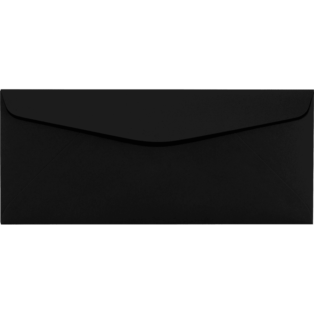 LUXPaper #10 Regular Envelopes, 4 1/8 x 9 1/2, Midnight Black, 50/Pack