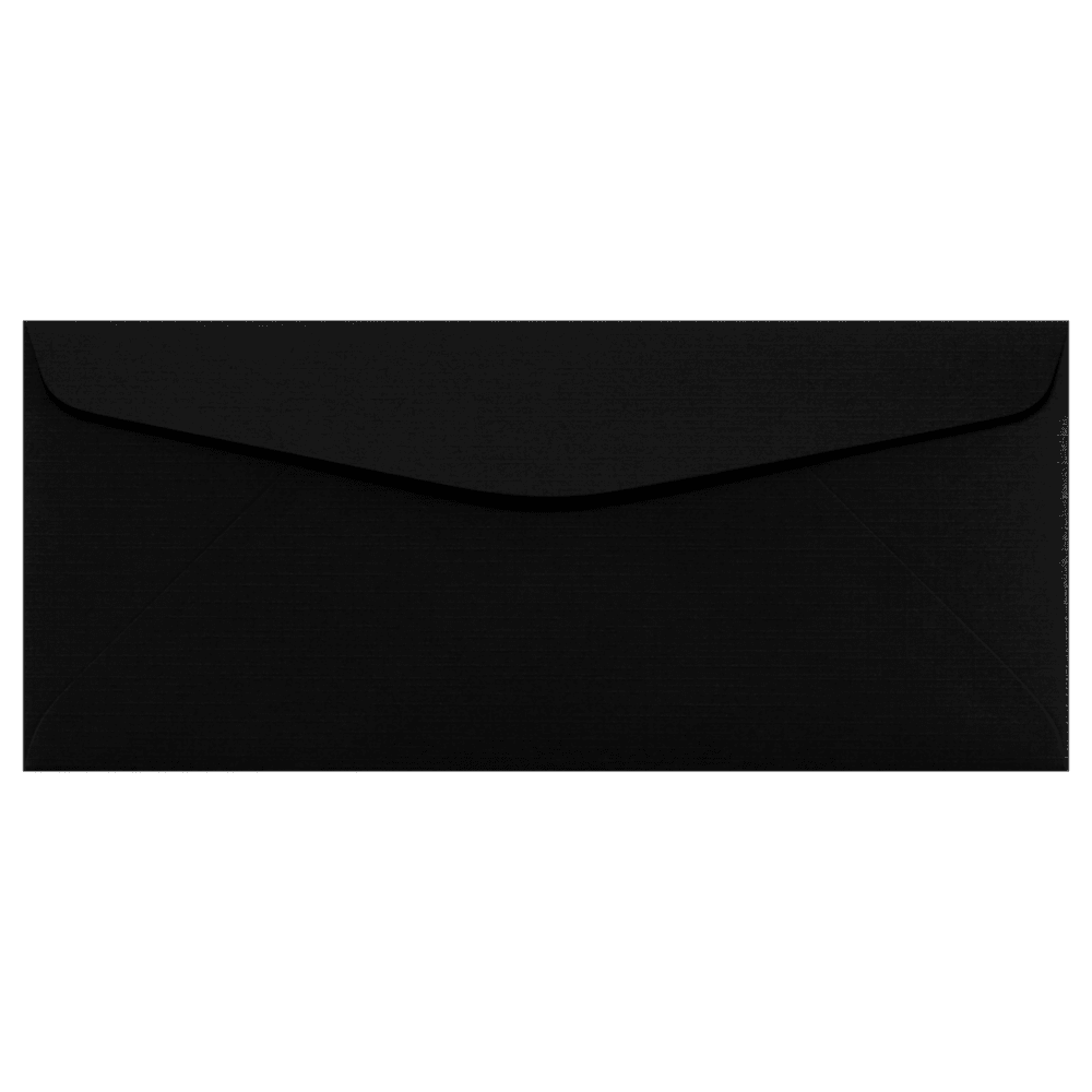 LUXPaper #10 Regular Envelopes, 80lb. Black Linen, 50 Pack, 4 1/8 x 9 1/2, 250 Pack