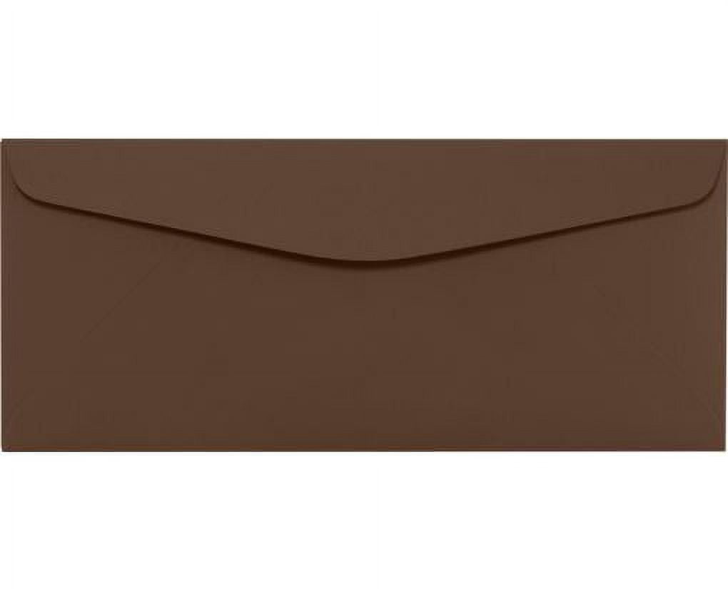LUXPaper #10 Regular Envelopes, 80lb. Chocolate Brown, 4 1/8 x 9 1/2, 50 Pack