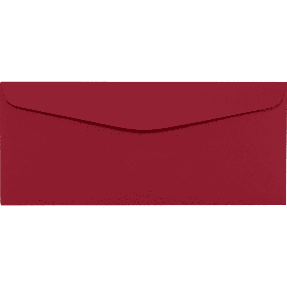 LUXPaper #10 Regular Envelopes, 80lb. Garnet Red, 4 1/8 x 9 1/2, 500 Pack