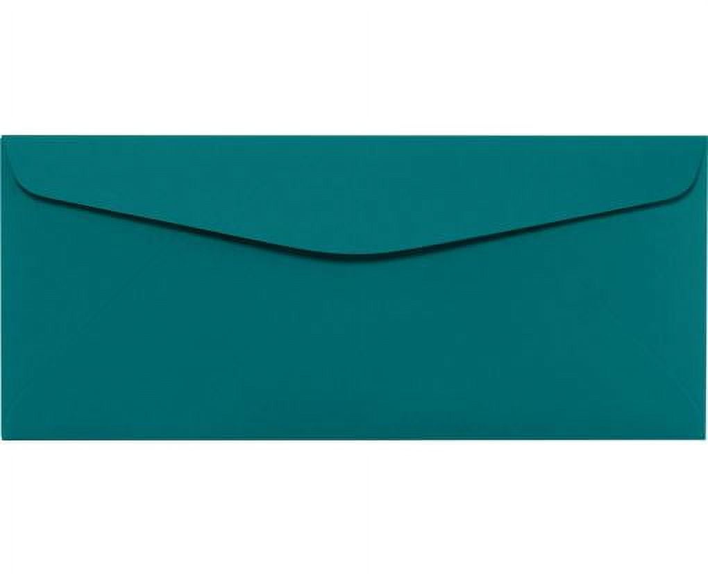 LUXPaper #10 Regular Envelopes, 80lb. Teal Blue, 4 1/8 x 9 1/2, 250 Pack